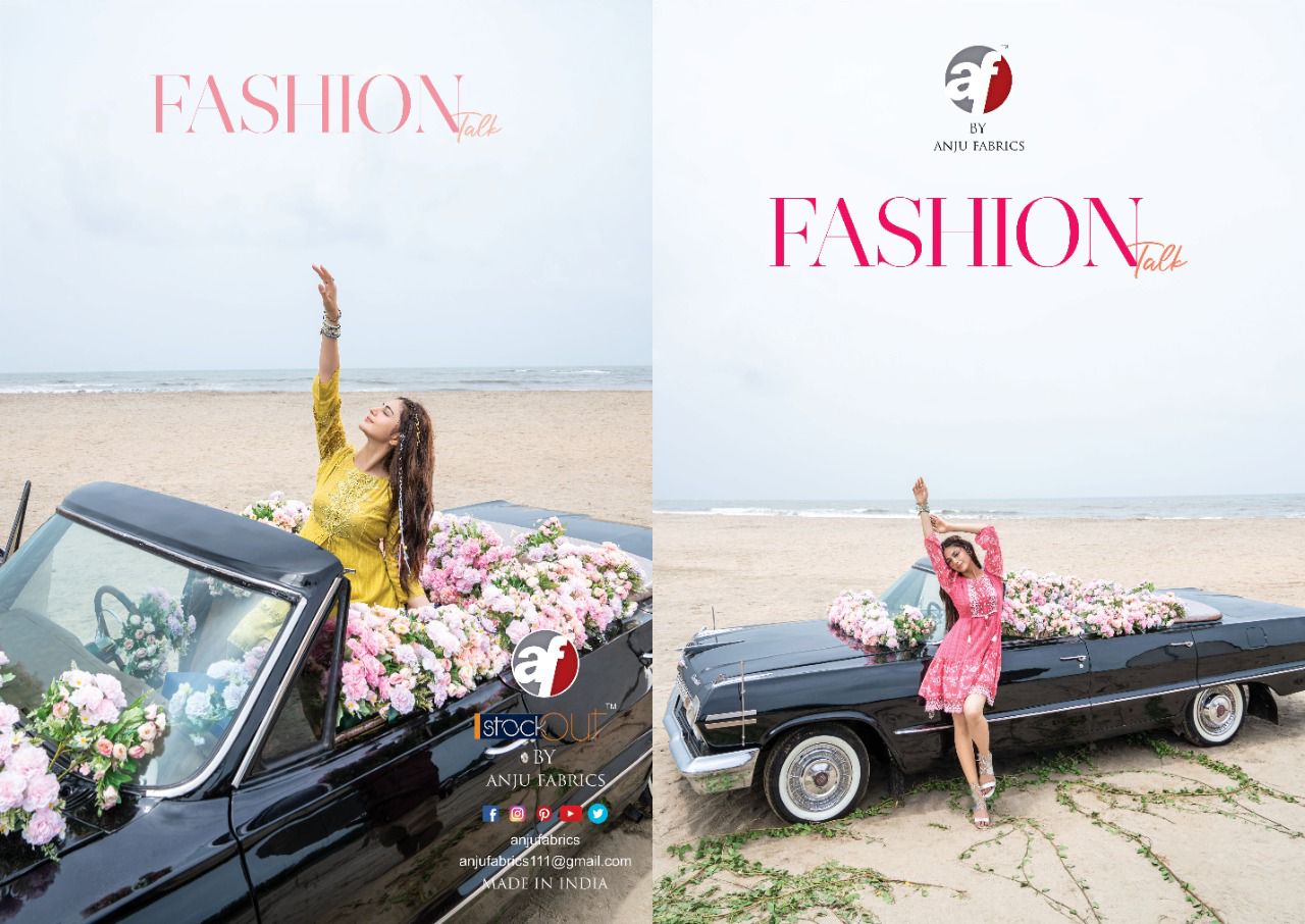 Fashion Talk New Stylish Designer Fancy Party Wear Cotton Latest Kurtis Collection